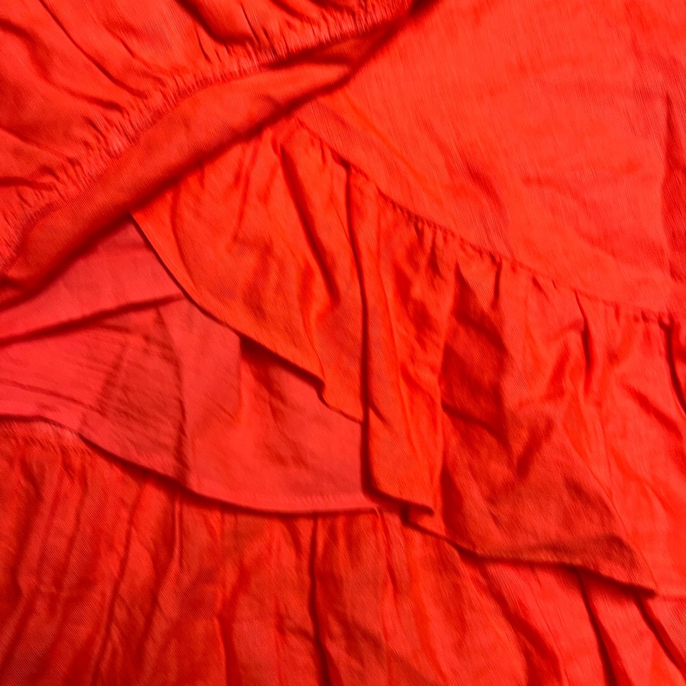 J.crew linen cotton wrap mini red skirt size 10 - Picture 6 of 14